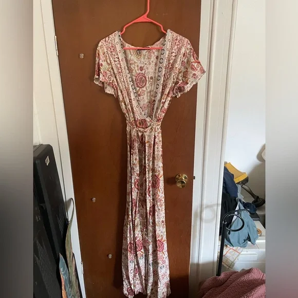 Floral Wrap Maxi Dress - Picture 1 of 4